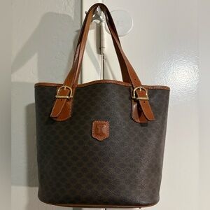 EUC Celine Brown and Tan Tote Bag